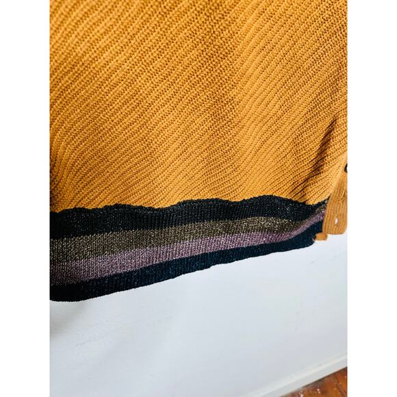 APIECE APART Orange 100% Cotton Almeria Side Button Side Sweater size Medium - Picture 7 of 15